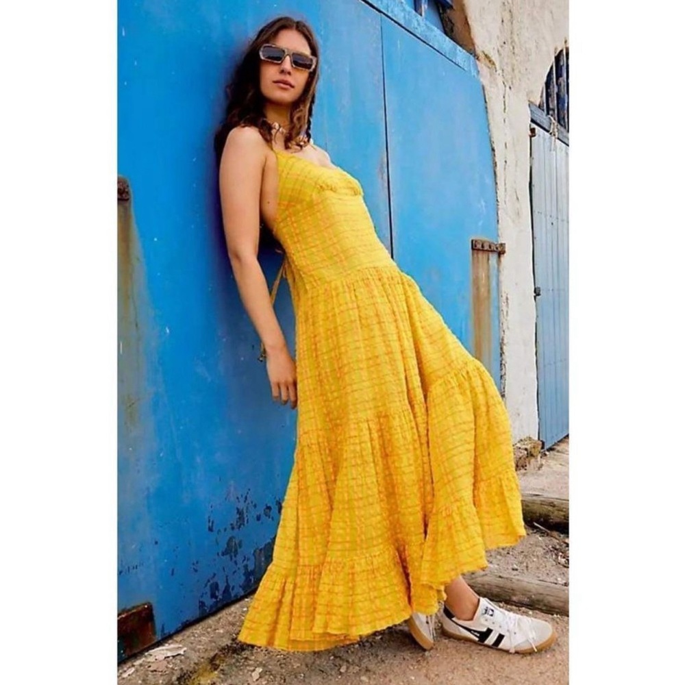 Free People Marigold Flowy Maxi Dress Size S